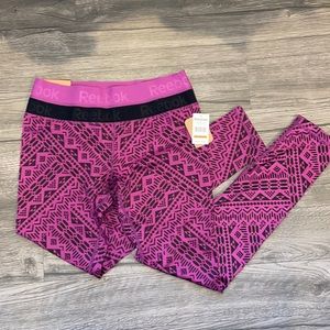 Reebok skinny womens running pants size medium